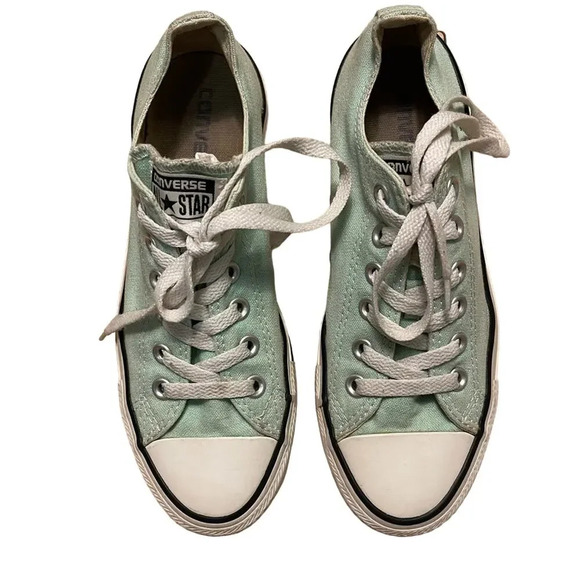 Converse Mint Green Chuck Taylor All Star Low Tops Men's Size 5/ Women's Size 7 - Picture 2 of 7